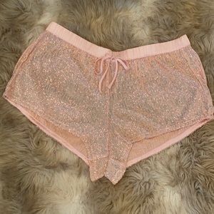 VICTORIA'S SECRET PINK EMBELLISHED SEQUIN SHORTS
